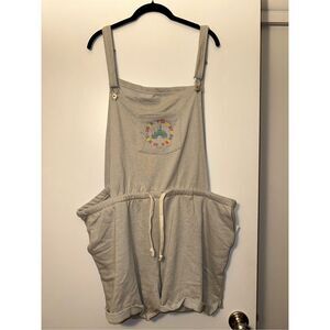 Disney Parks Women’s Gray Embroidered Romper Size 3XL NWT